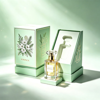 Boîte cadeau rigide inclinable personnalisée pour parfum, emballage en papier de luxe écologique avec insert en mousse pour emballage de parfum de 30 ml