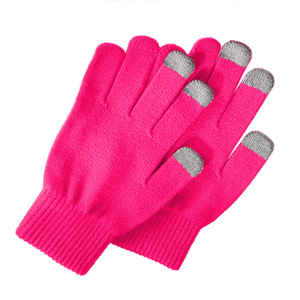 Winter Warm Knitted <b>Touchscreen</b> <b>Gloves</b> Unisex Five Finger Thermal <b>Gloves</b> For Adults And Children Bright Blue 7.5 In Length - Product Image 4
