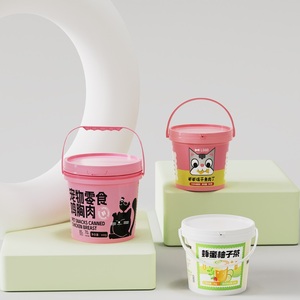 Contenitore Riutilizzabile in PP per Alimenti con Coperchio e Manico, Bicchiere in Plastica per Alimenti Congelati, Gelato, Miele e <span class=keywords><strong>Yogurt</strong></span> - Product Image 4