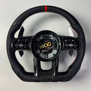 Volante de Fibra de Carbono Personalizado DOS para <span class=keywords><strong>Mercedes</strong></span>-Benz, Estilo <span class=keywords><strong>AMG</strong></span> Actualizado 2018-2023 W167 W205 W213 GT <span class=keywords><strong>63</strong></span> Clase C Clase <span class=keywords><strong>G</strong></span> GLA - Product Image 1