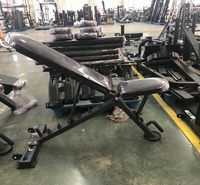 Banc de musculation multifonction réglable pour abdominaux et presse, inclinable et plat