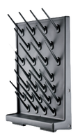 Étagère de séchage de laboratoire antirouille à économie de coût, 27 crochets amovibles, plateau en PP anticorrosion pour les laboratoires d'inspection de la qualité alimentaire