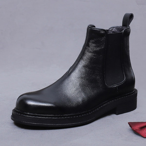 Botas de cuero genuino para hombre, estilo británico retro 2026, con suela gruesa, versátiles y a la moda. - Product Image 4