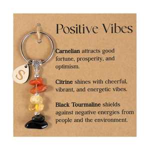 พวงกุญแจคริสตัลประดับด้วยหินอะเวนเจอรีนสีเขียว ซิทริน และไทเกอร์อาย เครื่องรางนำโชคสำหรับใช้ในชีวิตประจำวัน ของขวัญ หรือตกแต่งกระเป๋า หรือพวงกุญแจมือถือ - Product Image 4