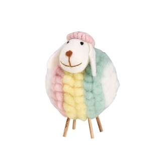 ของตกแต่งรูปแกะการ์ตูนหลากสีสันด้วยเทคนิคการถักทอ - ของตกแต่งวันคริสต์มาส วันวาเลนไทน์ วันฮาโลวีนสำหรับห้องเด็ก - Product Image 5