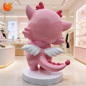 Scultura in Fibra di Vetro a Forma di Drago Rosa Carino, Ornamento per Check-in Virale nei Centri Commerciali, Installazione Decorativa con <span class=keywords><strong>Immagine</strong></span> IP Commerciale - Product Image 5