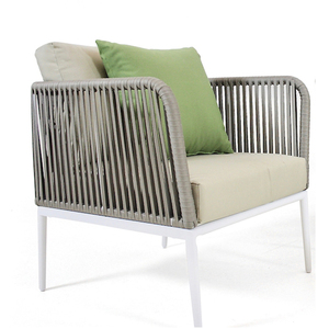 Estilo francés 3 piezas de aluminio al aire libre de <span class=keywords><strong>la</strong></span> <span class=keywords><strong>cuerda</strong></span> diseño Muebles de Jardín moderno sofá conjunto - Product Image 4