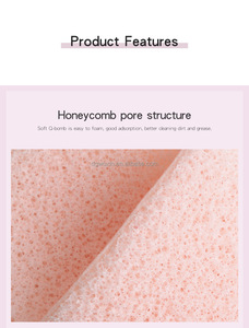 Woxin mới nhất bán buôn hấp thụ nước cao Facial Puff găng tay mềm tẩy tế bào chết trang điểm Remover Pads Washable Latex Sponge - Product Image 4