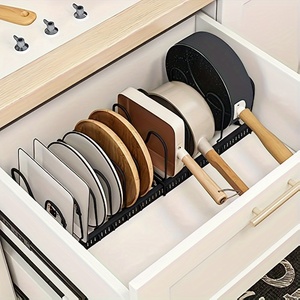 Séparateurs extensibles en métal pour le <span class=keywords><strong>rangement</strong></span> des bols à vaisselle dans les armoires, 1 pièce - Product Image 2
