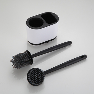 Nouveau carré <span class=keywords><strong>suspendu</strong></span> mural ménage salle de bain nettoyage doux Tpr Silicone <span class=keywords><strong>brosse</strong></span> de toilette avec support bol ensemble - Product Image 2