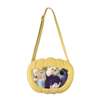 Tas Selempang Transparan Bentuk Labu Custom dengan Jendela, Tali Rantai, untuk Menampilkan Koleksi Anime, OEM ODM