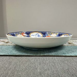 Assiette ronde en céramique émaillée de 8 pouces, style vintage, assiette creuse durable pour les fêtes - Product Image 4
