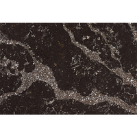 Dalle de quartz artificiel moderne DCT CN7013 Luxe noir veiné or pour espaces commerciaux et plans de travail