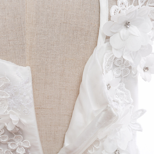 Vestidos de Niña de las Flores para 13 a 14 Años, Espalda Descubierta, Satén, Vestido de Primera Comunión para Fiestas de Primavera, Diseño Floral ODM - Product Image 6