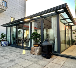 Véranda de luxe en aluminium et verre, jardin d'hiver, serre, pergola isolée, gazebo, extension de villa quatre saisons, <span class=keywords><strong>solarium</strong></span> - Product Image 4