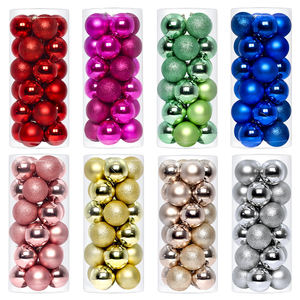 TANG XI Palline Decorative per Albero di <span class=keywords><strong>Natale</strong></span>, Oro Rosa, Infrangibili, Decorazioni Sospese, 6cm, 24 Pezzi, Palline Decorative per <span class=keywords><strong>Buon</strong></span> <span class=keywords><strong>Natale</strong></span> - Product Image 1