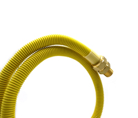 Tuyau de gaz flexible en acier inoxydable 3/4\" avec raccord en laiton pour gaz