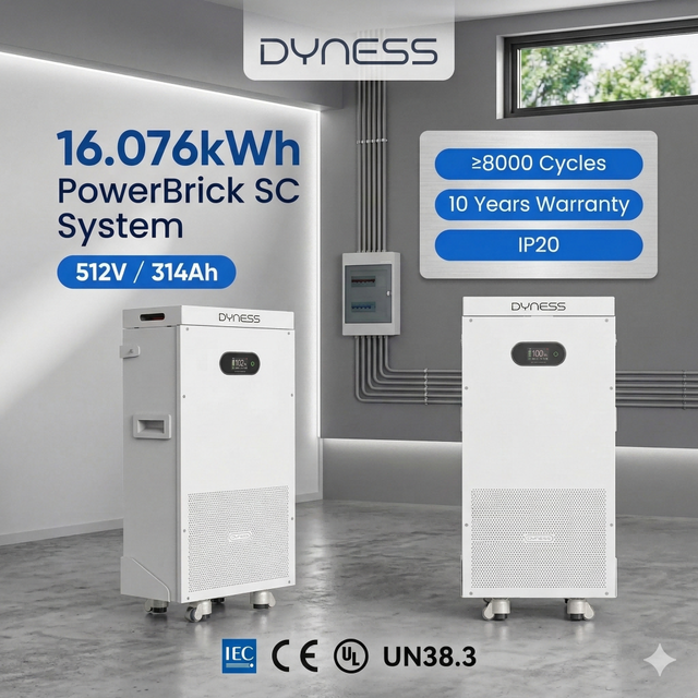 High Quality Dyness Powerbrick 51.2V 314Ah 16kWh 14kwh 10kwh Lithium Battery 8000+ Cycles Wall-Mounted for Off-Grid Solar