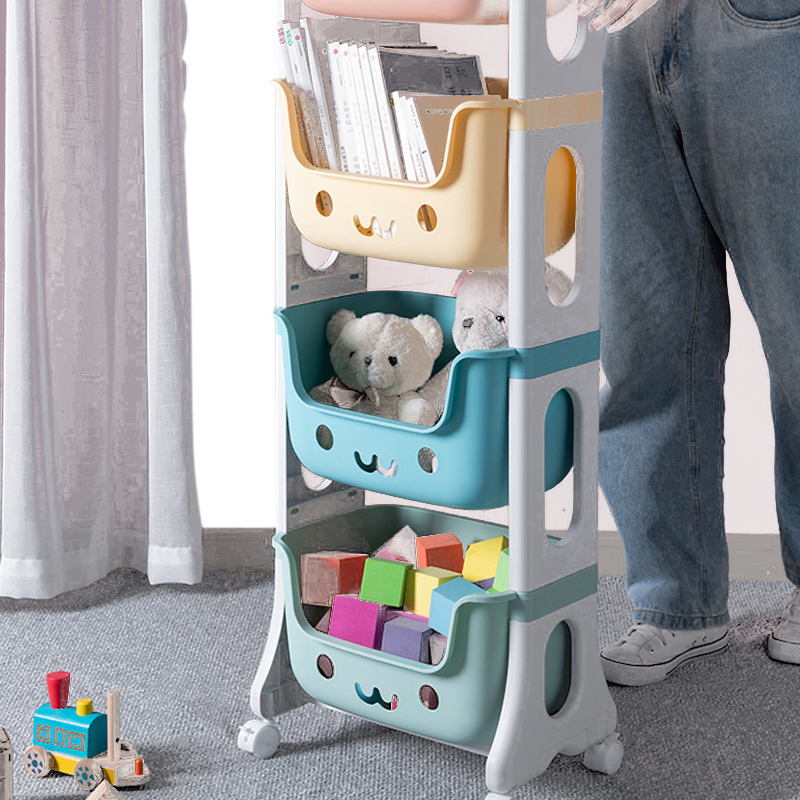 New Design High Quality Car Shape Child Cabinet Toys Storage Plastic Kids Cabinets Children