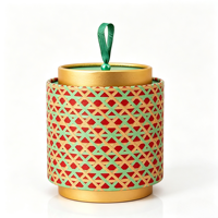 Boîte Cadeau Ronde Personnalisée en Forme de Lanterne, Seau Rigide Cylindrique Portable pour Gâteaux de Lune, Noix, Snacks, Emballage Cadeau pour le Nouvel An et les Fêtes
