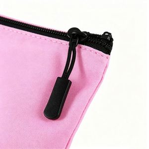 Custom Logo Wholesale Blank Canvas Pencil Case Makeup Bag Zipper Closure Storage Pouch for Cosmetics - Product Image 3