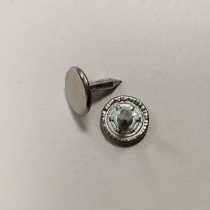 Pantalones vaqueros con logotipo personalizado, tachuelas y remaches metálicos, botones de accesorios de ropa de cuero para ropa con hebilla a presión, zapatos, botas, ropa - Product Image 2