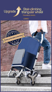 Carrito de Compras Plegable de Aluminio para Subir Escaleras, Fácil de Transportar, para <span class=keywords><strong>Supermercado</strong></span> y Camping - Product Image 5