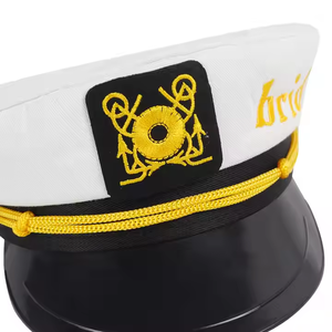 Cappelli per adulti Navy Hat Yacht barca Skipper nave marinaio capitano Costume cappello per uomo donna regolabile - Product Image 5