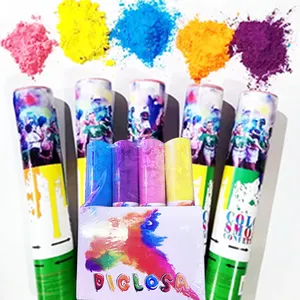 30cm Novo Design Cor Executar Colorido Fumaça Holi Pó Confetti Cannon Party Poppers para Atividades Ao Ar Livre Partido canhão de fumaça