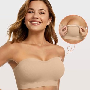 Soutiens-<span class=keywords><strong>gorge</strong></span> push-up sans bretelles pour femmes, <span class=keywords><strong>soutien</strong></span>-<span class=keywords><strong>gorge</strong></span> <span class=keywords><strong>bandeau</strong></span> de maintien, antidérapant, sans <span class=keywords><strong>armatures</strong></span>, rembourré, type tube - Product Image 2