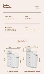 Nhà bếp rõ ràng nhựa hình chữ nhật ngũ cốc Organizer tiêm kỹ thuật khô <span class=keywords><strong>container</strong></span> lưu trữ thực phẩm - Product Image 4