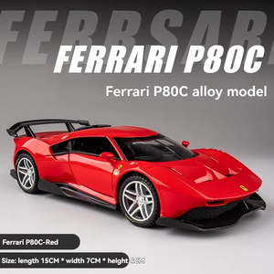 Modèle en alliage P80C <span class=keywords><strong>Rafa</strong></span> 1:32 Mini Super voiture en fonte avec portes de retrait son et lumière qui s'ouvrent pour l'exposition ou la collection - Product Image 6