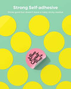 สีวงกลมความร้อนสติกเกอร์ฉลากกาวตนเองรอบโดยตรงความร้อนฉลากสติกเกอร์ความร้อนสำหรับโลโก้ DIY ออกแบบชื่อแท็ก - Product Image 4