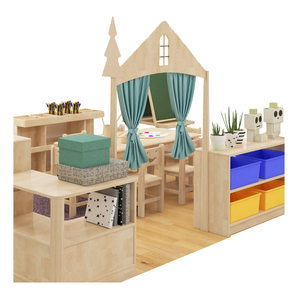Table et chaises en bois pour enfants, ensemble de meubles d'étude, pas cher pour l'école d'art - Product Image 1