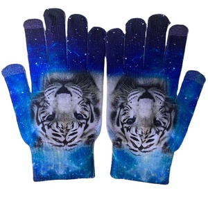 Unisex Acrylic Magic <strong>Glove</strong> <strong>Leopard</strong> <strong>Print</strong> Thermal Knitted <strong>Gloves</strong> for Winter Outdoor Activities - Product Image 1