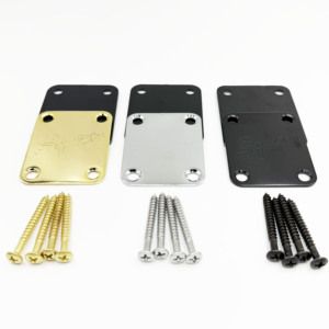 Piastra di Rinforzo per Manico di Chitarra Elettrica HIVE a 3 Colori e 4 Fori, per Connessione Manico-Corpo, Ponte in Metallo con Viti - Product Image 1