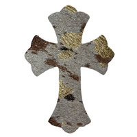 Patch en cuir véritable 5,5*7,8 cm avec étiquette en forme de croix, cuir de cheval pour chaussures et meubles, plusieurs couleurs disponibles