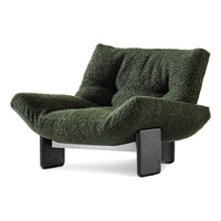 Canapé simple vert, canapé en bois de luxe léger italien, fauteuil en mousse à haute élasticité pour villa, salon, hôtel, club