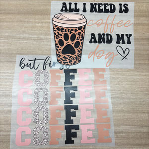 Sewill MOM COFFEE LOVE Designs fer à repasser personnalisé sur vinyle plastisol imprimable DTF presse autocollant Logo café dtf impression par transfert de chaleur - Product Image 1