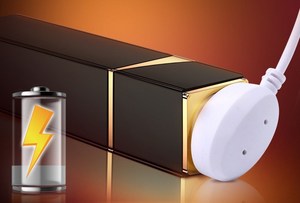2023 Neuer Günstiger Lippenstift-Vibrator Mini-Vibrator Rot USB-Aufladbar Lippenstift-Vibrationsmassagegerät für Frauen - Product Image 3