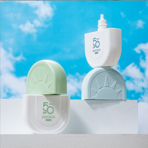 Flacon d'isolation de crème pour les mains de bouteille de crème solaire blanche de 50ml matériaux d'emballage de soins de la peau d'estampage à chaud avec étanchéité en liège - Product Image 3