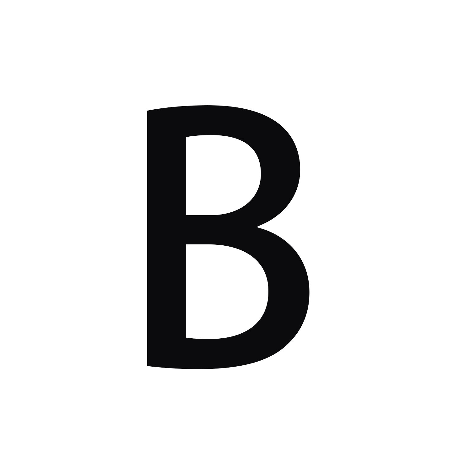 Style 1 letter B