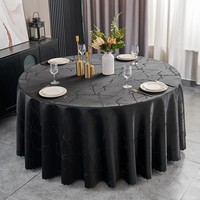 Nappe ronde haut de gamme en satin jacquard lavable 280 g/m² pour événements hôteliers et mariages transfrontaliers, faite à la main