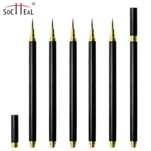 Yalixin luxe ongles fournisseur brosse 100% <span class=keywords><strong>Kolinsky</strong></span> cheveux noir poignée en métal serti pour huile acrylique <span class=keywords><strong>aquarelle</strong></span> Gouache peinture - Product Image 3