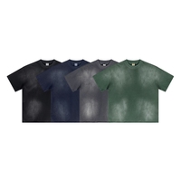 100% tela de algodón YKH 310GSM logotipo personalizado de manga corta de gran tamaño pesado de alta calidad camiseta de verano para hombre