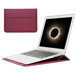 <span class=keywords><strong>Housse</strong></span> mince imperméable en <span class=keywords><strong>cuir</strong></span> PU pour ordinateur portable HP Dell Lenovo Asus de 15 à 16 <span class=keywords><strong>pouces</strong></span> avec support - Product Image 2