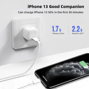 20w Mini Square Type-c Wall Fast Charger Adaptor Us Plug For Appl Iphone 11 12 13 14 15 Ipad For Samsung S21 S22 Note10 Note20