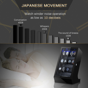Bobinadora de reloj automática para 12 + 4 relojes, caja de bobinado automático con LED, China, venta al por mayor - Product Image 5