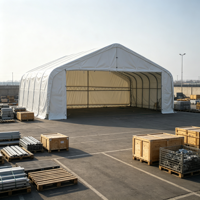 Tente thermique à double couche haute capacité avec doublure isolante, idéale pour les climats froids, les stocks de sel et de ciment