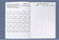Carnet de notes en stock avec journal de lecture, composition de texte pour étudiant, enregistrement de 52 réactions à un livre ou à un article, vente en gros
